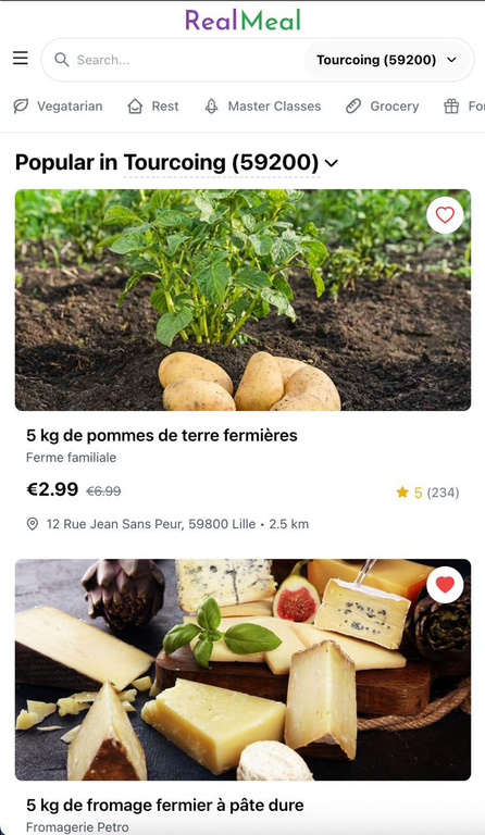 RealMeal App Screenshot